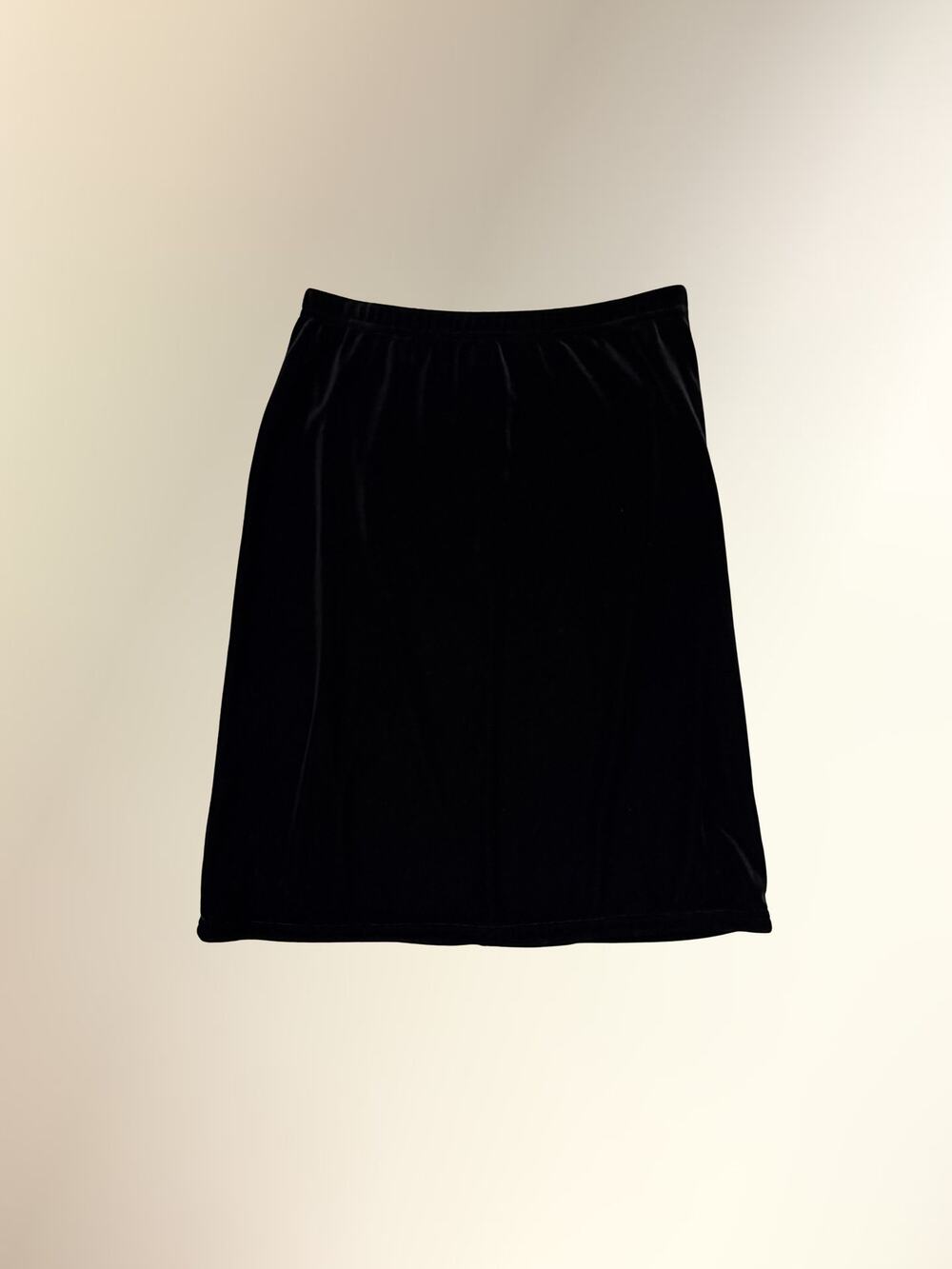Y2K American City Wear Black Velvet Mini Skirt Women's M